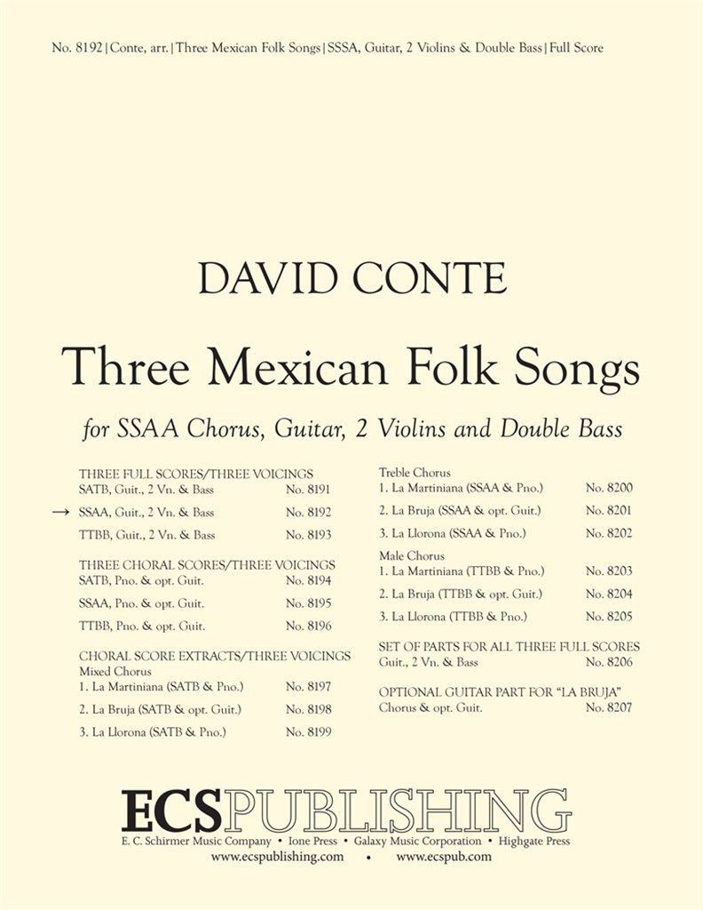 Three Mexican Folk Songs